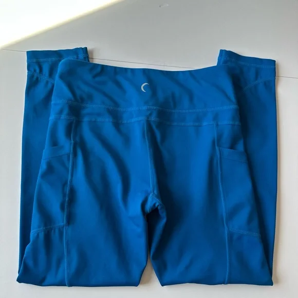 Zyia women’s bright blue 7/8 length leggings with side pockets size 6-8 - Picture 7 of 8